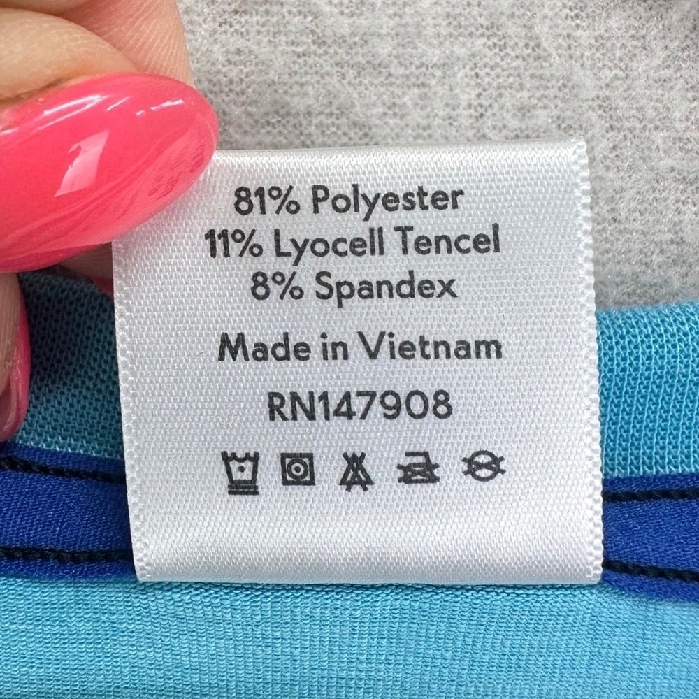 Outdoor Voices T-Shirt Mens Large Blue Comfort Stretch Performance Tee Casual - Picture 5 of 8
